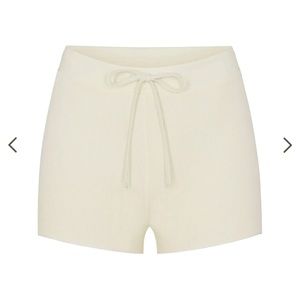 NWT SKIMS Cotton Rib Drawstring Short Small